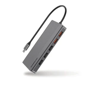 هاب 12 پورت پاورولوجی مدل p121hbcgy Powerology 12-in-1 Slim 4K HDMI USB-C Hub