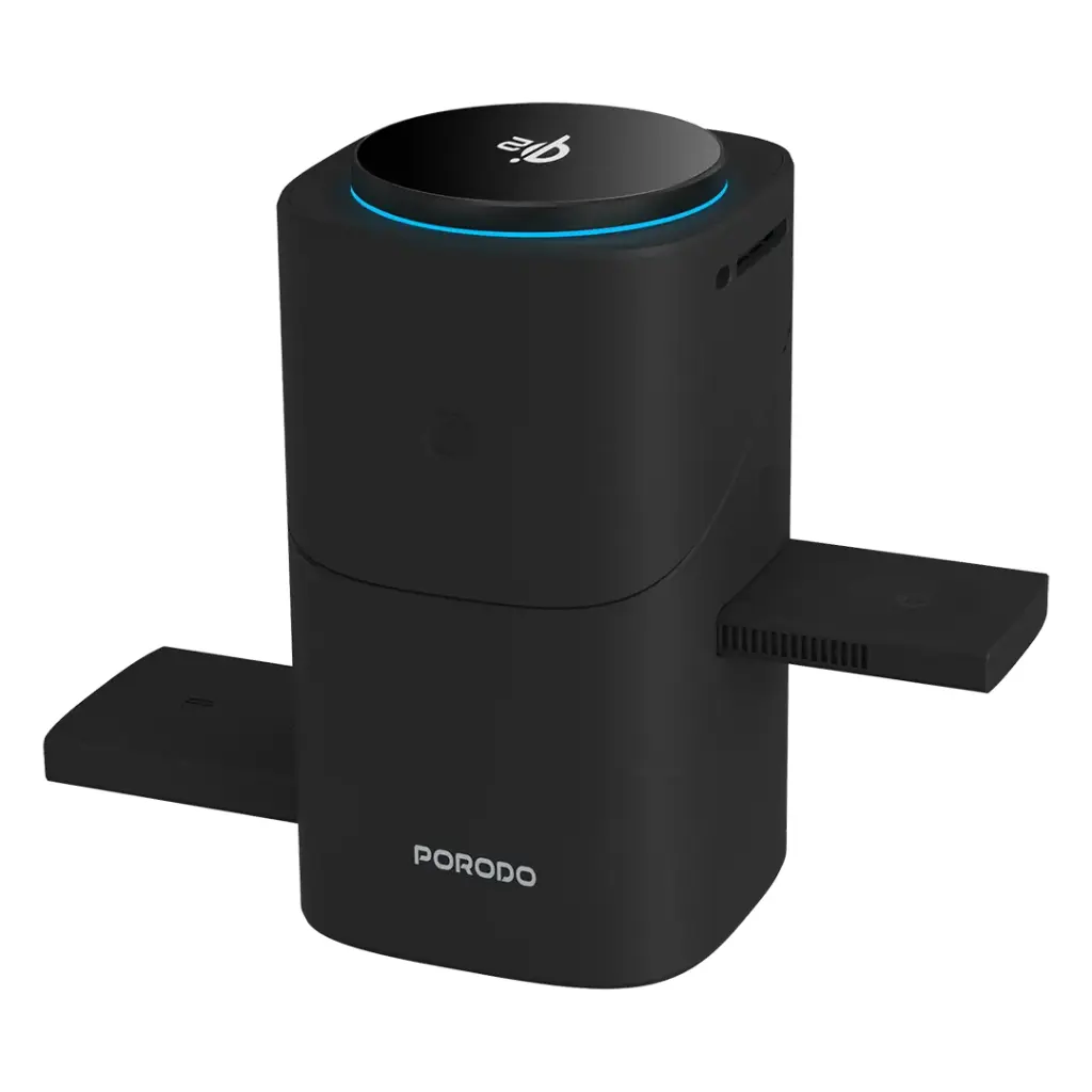 Porodo Auto Rotate & Slide Qi2 MagSafe Charging - Black