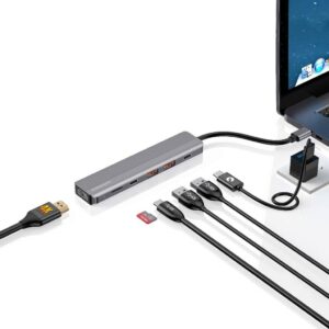 Powerology 6-in-1 Slim 4K HDMI USB-C Hub (4)