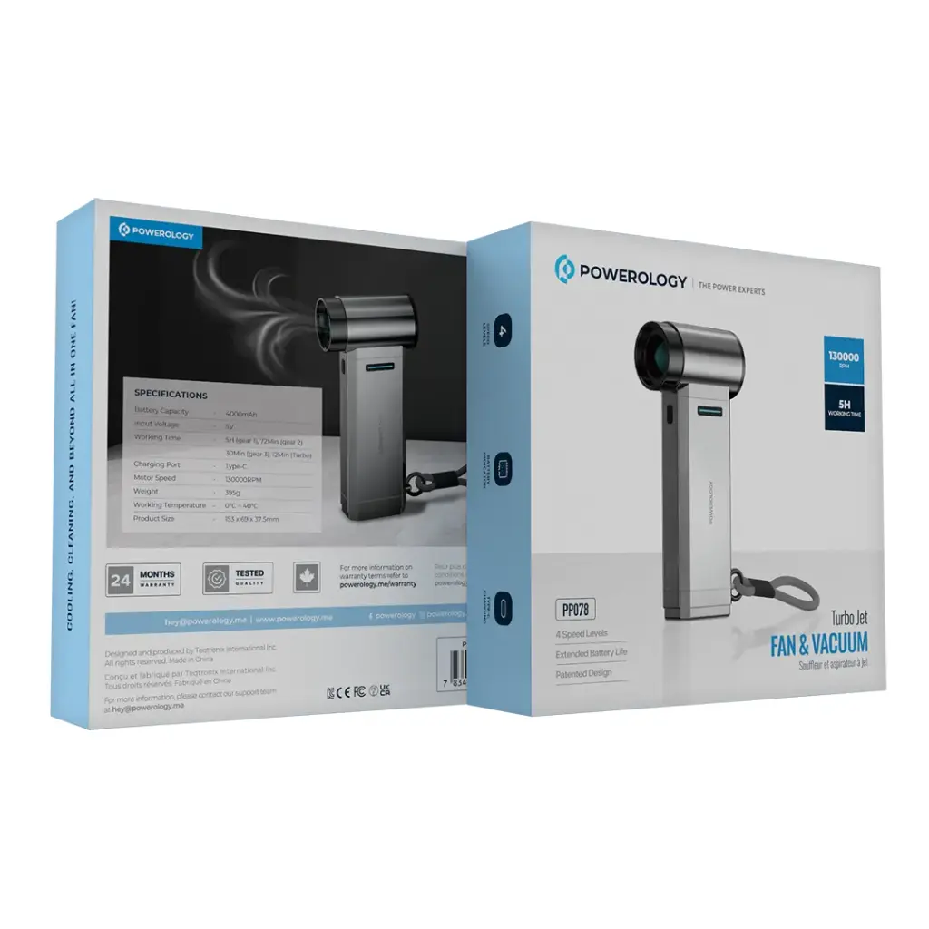 Powerology Turbo Jet Fan & Vacuum - Silver (2)