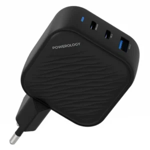 شارژر دیواری 65 وات پاورولوجی مدل GaN Ultimate-EU Dual PD Charger PWCUQC019