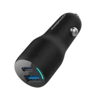 شارژر فندکی دو پورت 35 وات پاورولوژی - مدل 35W PD + QC3.0 LED Dual