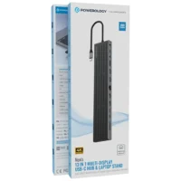 Powerology Nexis 13-in-1 Multi-Display USB-C Hub & Laptop Stand - Black (4)