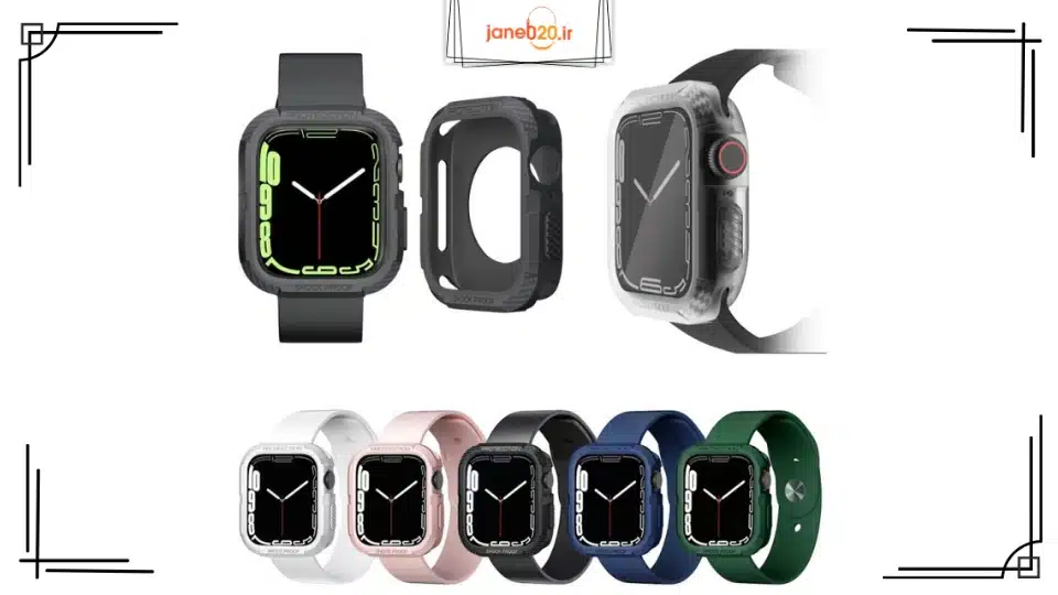 تصویری از یک گجت با رنگ های مختلف برای ساعت هوشمند