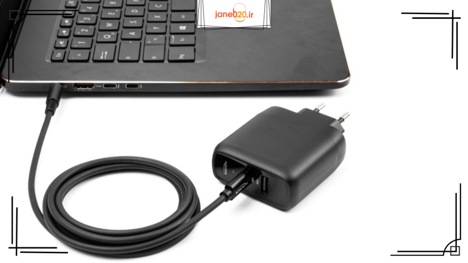 تصویری از شارژر لپ تاپ