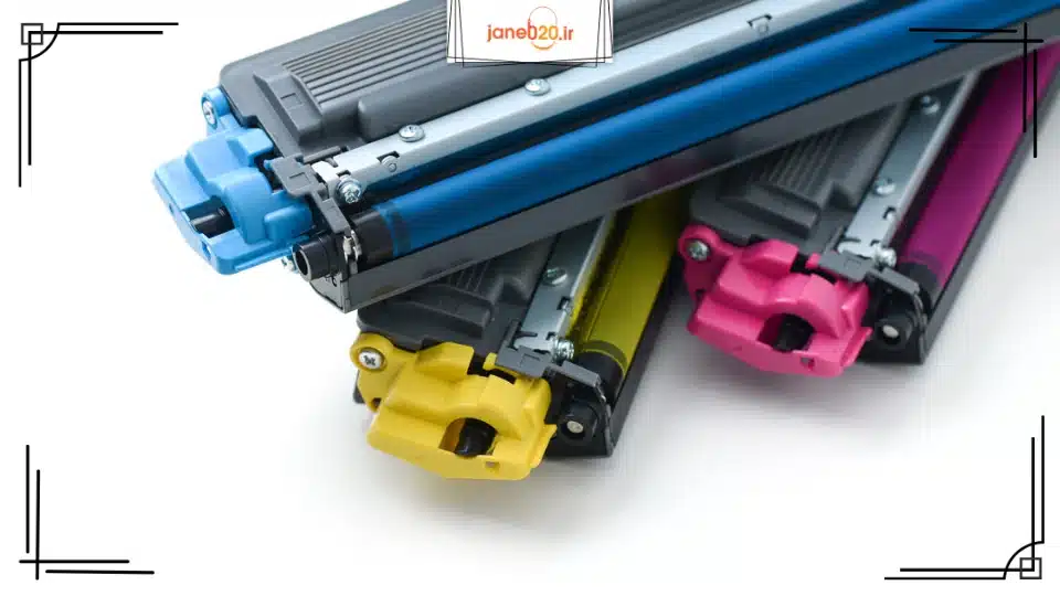 تصویری از چند کارتریج پرینتر در کنار یکدیگر