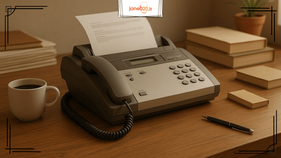 تصویری از یک تلفن و فکس