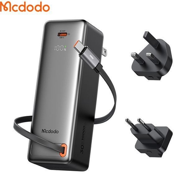 Mcdodo-Charger-And-PowerBank-10000-mc-318 پاوربانک 30 وات مک دودو مدل MC-318 ظرفیت 10000 میلی آمپر ساعت - Image 1
