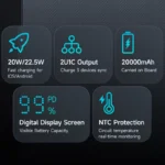 پاوربانک مک دودو 22.5W مدل MC-389 ظرفیت 20000 میلیآمپر ساعت - Image 5