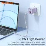 شارژر دیواری مک دودو مدل CH-1501 ظرفیت ۶۷ وات با ۳ پورت - Image 4