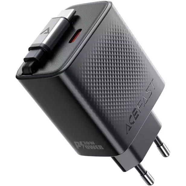 acefast-a110-pd30w-gan-wall-charger-2 شارژر دیواری ایس فست A110 با کابل جمعشونده و توان 30 وات - Image 1